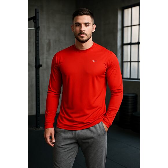 Athletic Works Red Long Sleeve Performance Tee Plus Size XXL - Picture 1 of 6